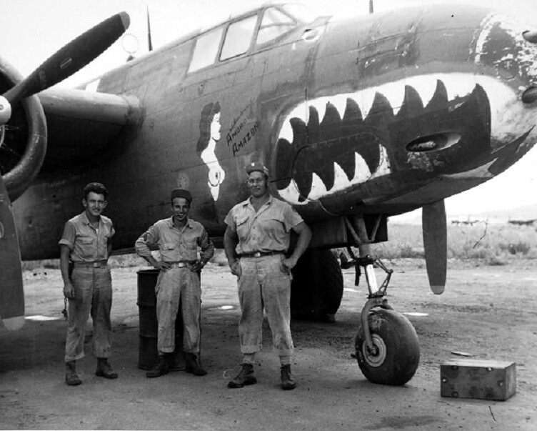 Douglas A-20 Havoc Shark Mouth Nose Art, Crew, 8×10 Photo/Print 137a
