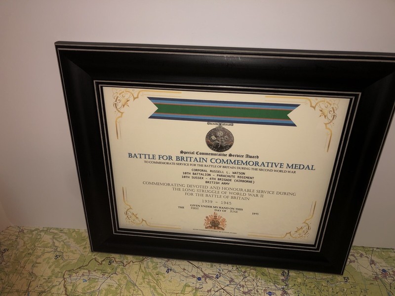 SCSA - BATTLE FOR BRITAIN COMMEMORATIVE CERTIFICATE ~ Type 1 gallery