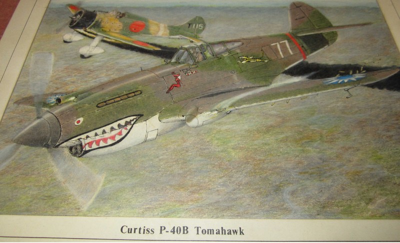 Curtiss P-40 B Tomahawk "TIGER 77" FLOWN BY R.T. SMITH - FLYING TIGER - SIGNED gallery