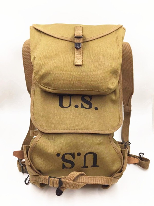 WWII WW2 US ARMY 1942 M1928 FIELD KNAPSACK BACKPACK & BELT COMBINATION SUIT