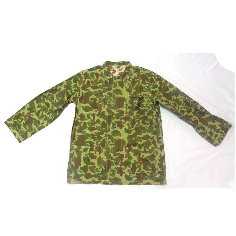 WWII US Army Solider USMC Pacific Camo Cotton Reversible Jacket Coat Tops XL