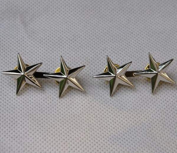 Pair Of WW2 US Army Officer 2 Star Major General Rank Badges Pin – US093 gallery