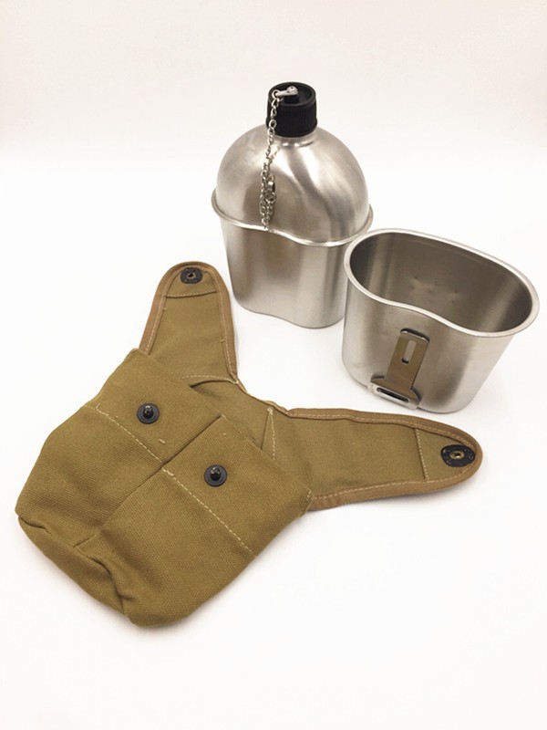 US ARMY USMC CANTEEN 2ND PATTRN DUAL PURPOSE KETTLE WITH COVER SET gallery