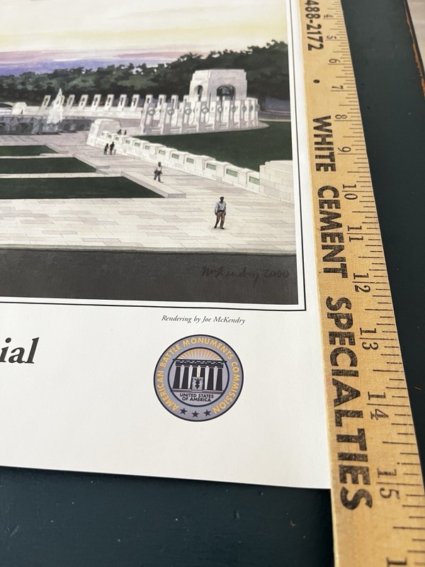 World War II National Memorial Poster 16x20 w Original Shipping Tube NEW gallery