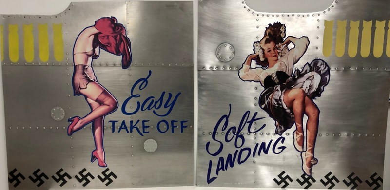 Two Common-Themed Nose Art Panels “Easy Take Off” & “Soft Landing” NAP-0002