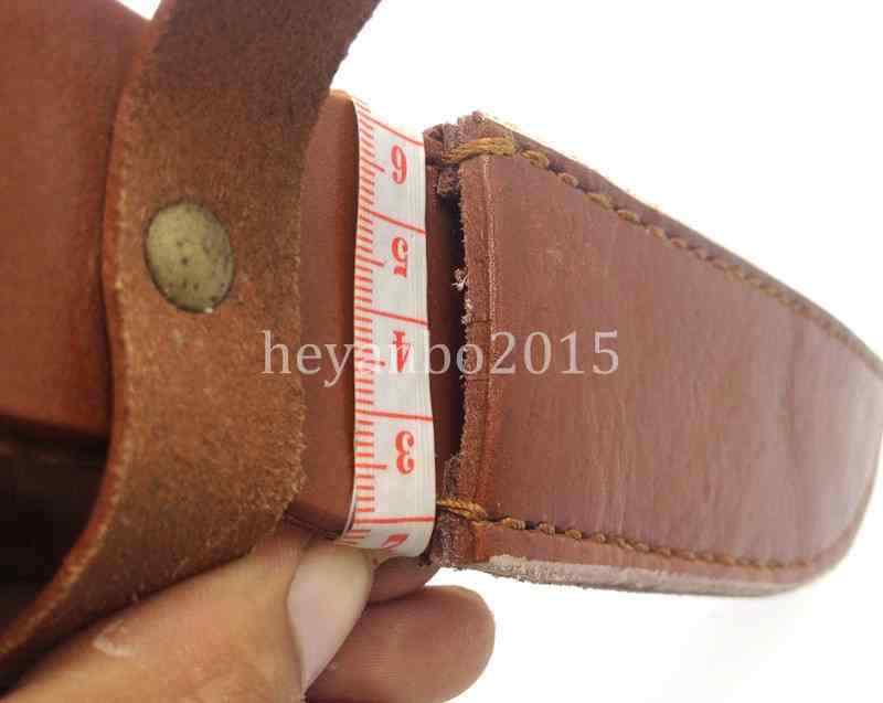 WWII ERA US NAVY PARRIS SHEATH KNIFE KNIFE BROWN LEATHER SCABBARD gallery
