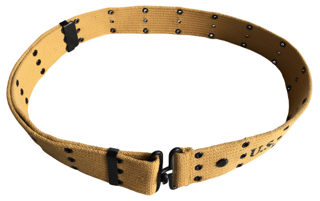 (Pack of 2) Khaki Canvas Webbing Belt Combo with Colt Holster and Pouch-Khaki gallery