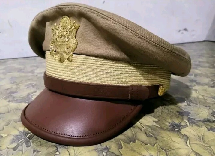 WW2 USAAF US ARMY OFFICERS UNIFORM VISOR HAT CRUSHER STYLE CAP ALL SIZES…