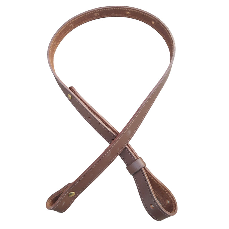 Leather Rifle Sling Genuine Vintage Brown Crazy Horse Gun Strap Stitched 1″ inch