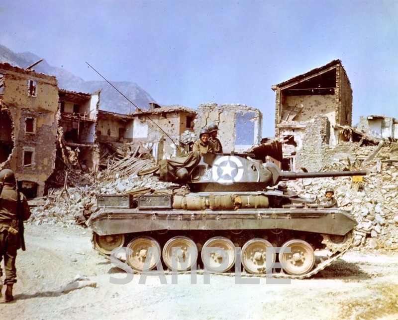 M24 Chaffee of the 1st Armored Division World War 2 WWII 8×10 Color Photo 188c