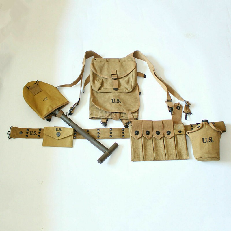US Army Soldier Shovel Spad Thompson Magazine Bag 1928 Haversack Canteen HIQ
