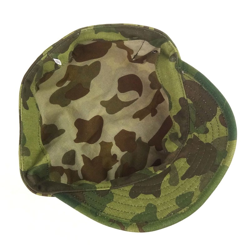 WWII US HBT Utility Cap Vintage USMC Pacific Camo Marine Corps Field Hat Size 62 gallery