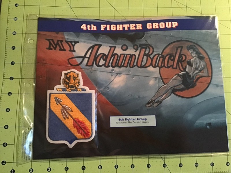 Willabee & Ward Emblems Of Air War WWII Patch 4th Fighter Group + Info Card