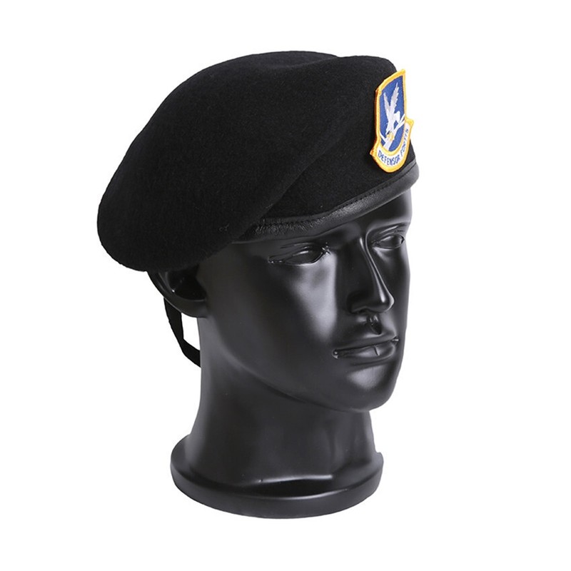 MIDNIGHT BLUE DEFENSOR FORTIS BERET US AIR FORCE USAF BLACK WOOL BERETS gallery