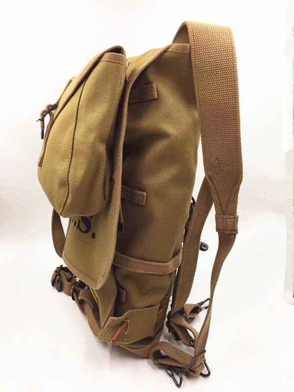 WW2 US ARMY SHOVEL SPAD THOMPSON MAGAZINE BAG 1928 HAVERSACK FIELD EQUIPMENT gallery