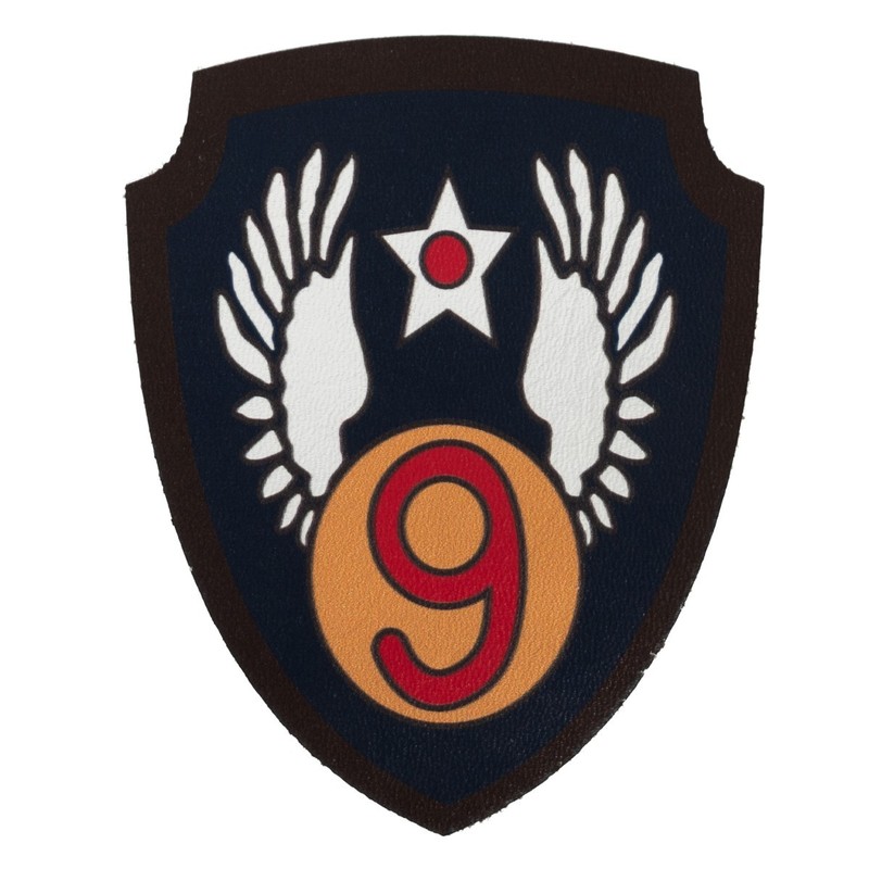 WW2 USAAF 9th Air Force Repro Leather Patch – US Military Collectible Insignia
