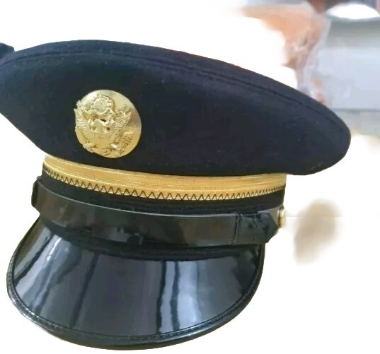 WWII U.S. Army Fur Felt Enlisted Dress Blue Service Cap Hats Reproduction US... gallery