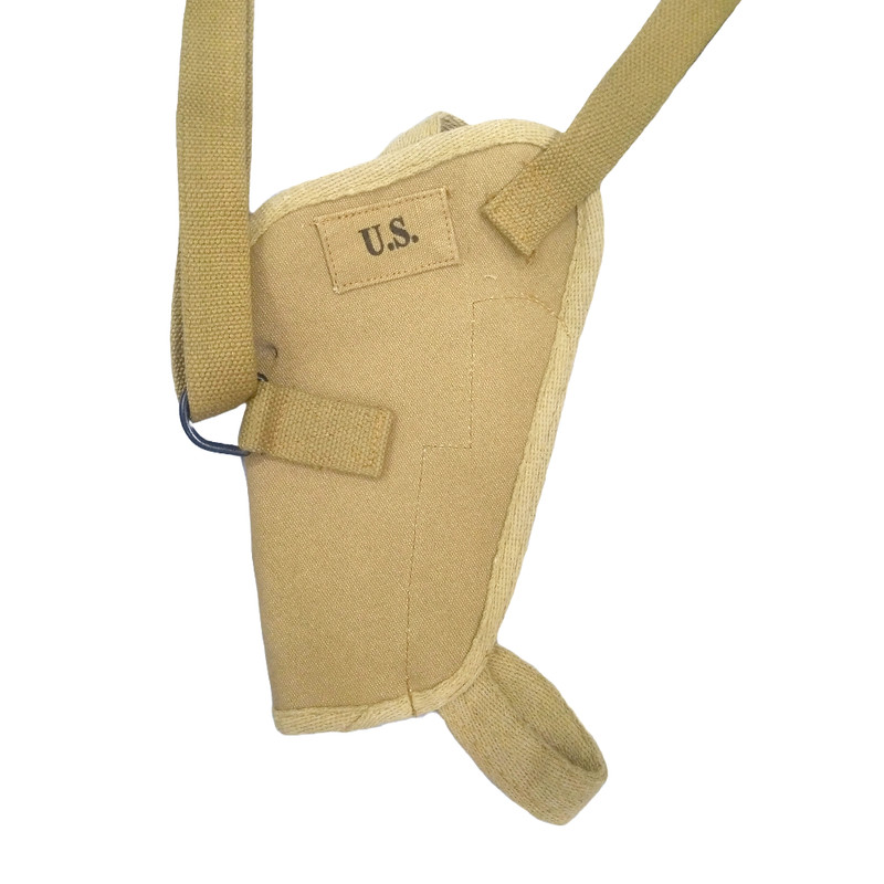 U.S. WWII M3 Colt M1911 .45 Tanker Shoulder Canvas Holster - Khaki gallery