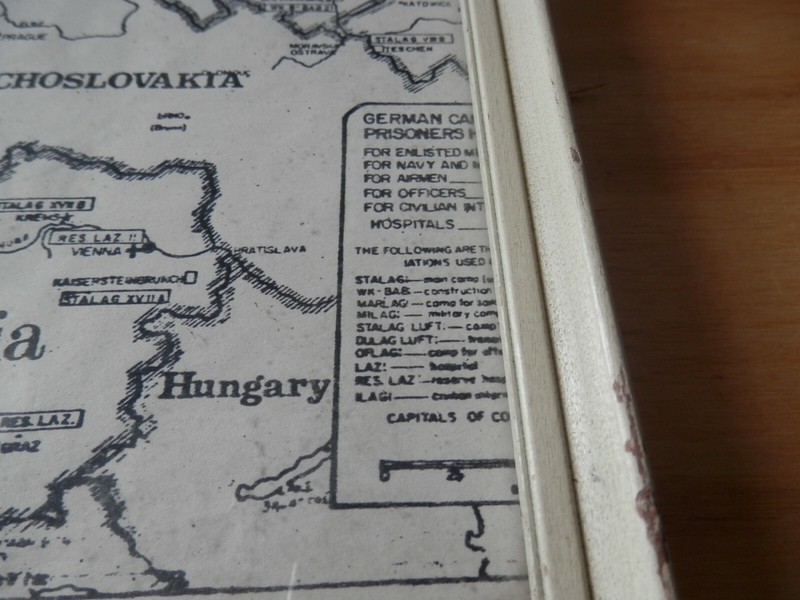 Vintage Prison Camps WWII Map Framed gallery