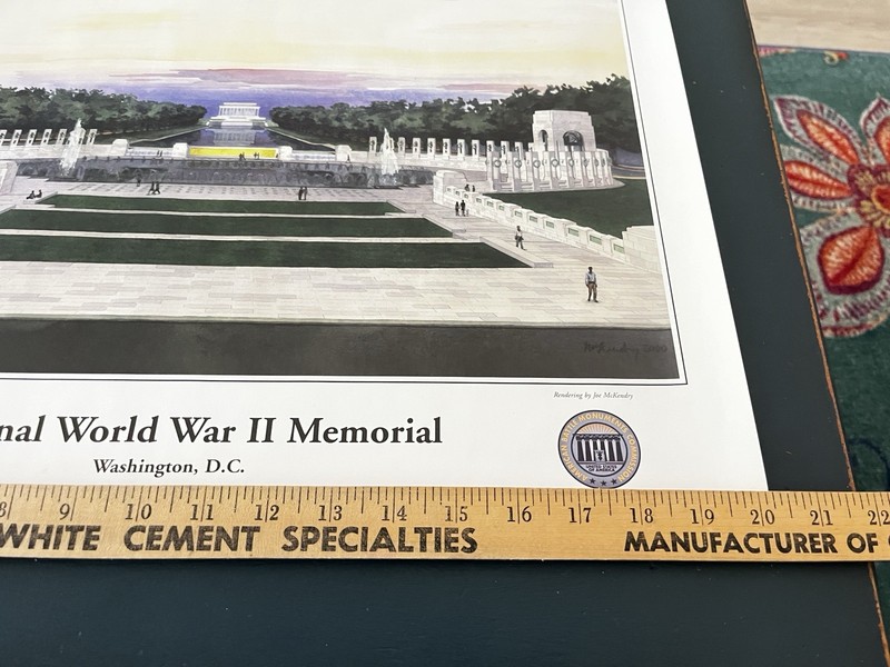 World War II National Memorial Poster 16x20 w Original Shipping Tube NEW gallery