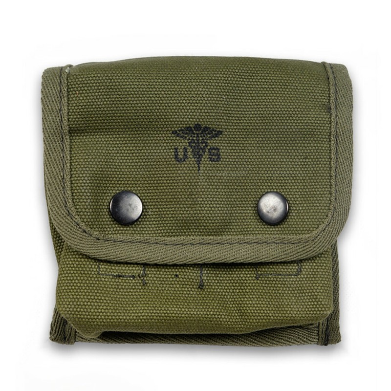 US ARMY M2 JUNGLE FIRST AID KIT POUCH M1945 OUTDOOR FIELD FIRST-AID KIT WithHooK