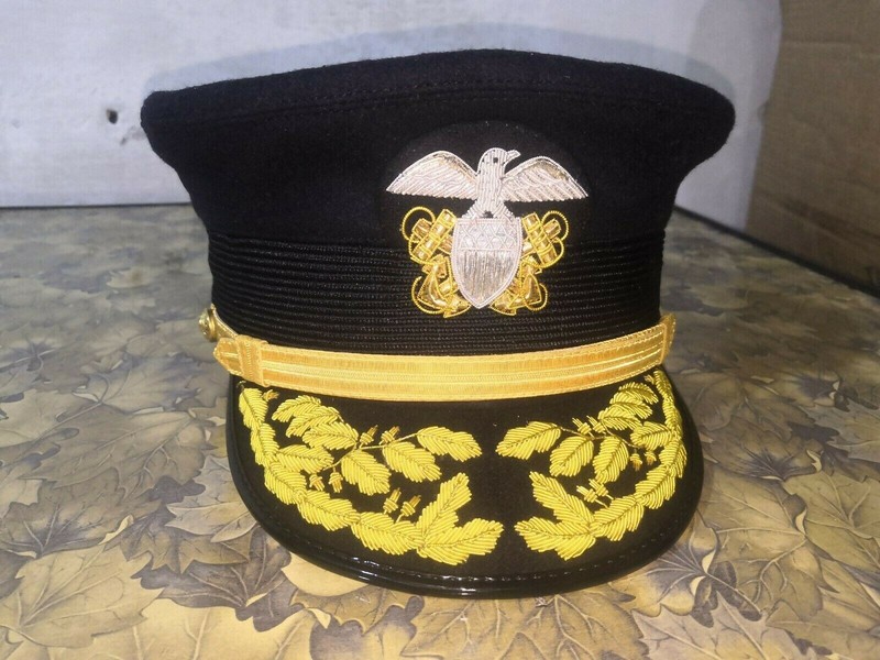 WW2 REPLICA SPANISH AMERICAN WAR PERIOD REAR ADMIRAL VISOR EMBROIDERY CAP HATS gallery