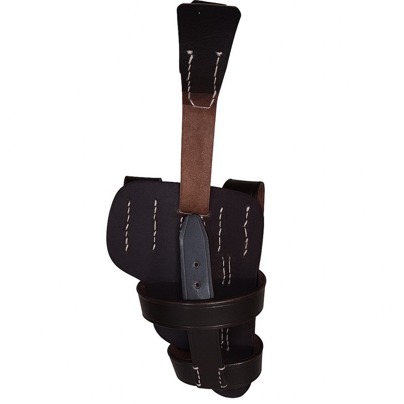 British Paratrooper German Holster for P08 Pistol - Dark Brown gallery