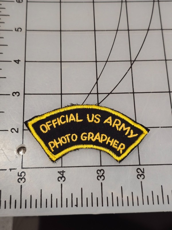 Reproduction WW2 Official U.S. Army Photographer Patch hand embroidered 4411 gallery