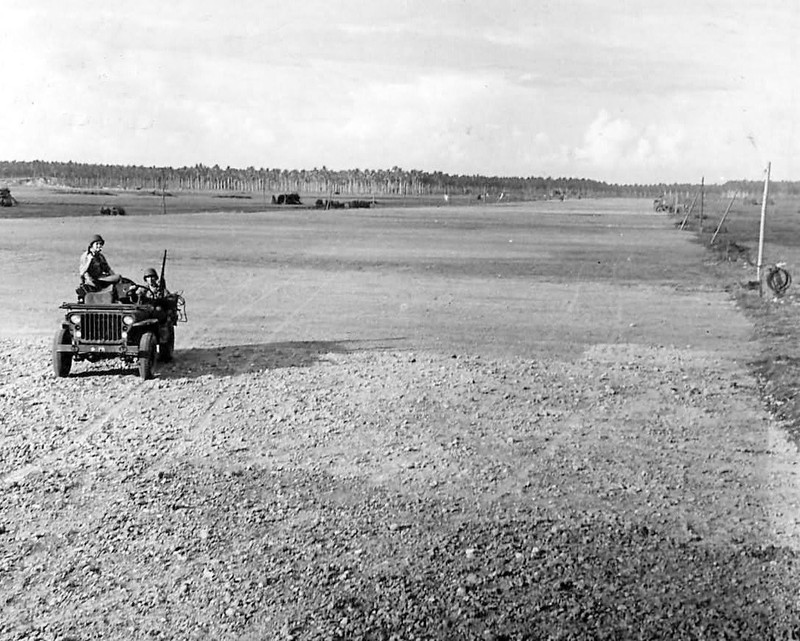 Jeep on Captured Japanese Air Base on Guadalcanal 1942 WWII WW2 8x10 Photo 716c