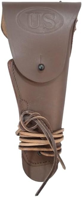 Combo Set M1911 Leather Colt .45 Hip Holster, Webbing Belt and Colt Pouch- D.B gallery