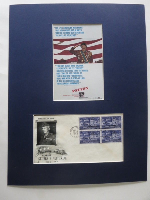 George Scott as General Patton & First day Cover of the General Patton stamp