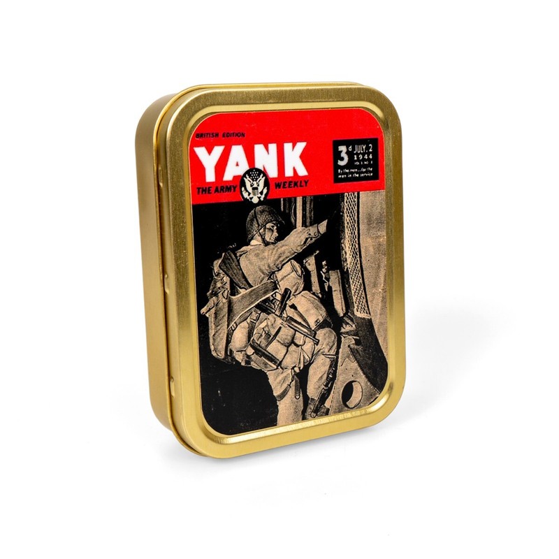 WW2 Yank Magazine Themed Novelty Tin-July 2nd 1944 Metal Empty Box-US Propaganda gallery
