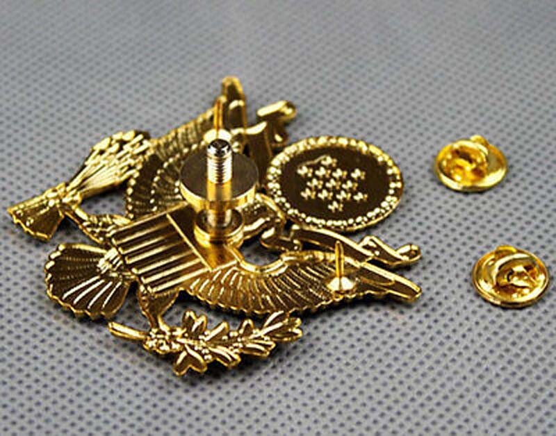 US Army Cap Badge Eagle Pin Metal Military Souvenir Officer Insignia Medal gallery