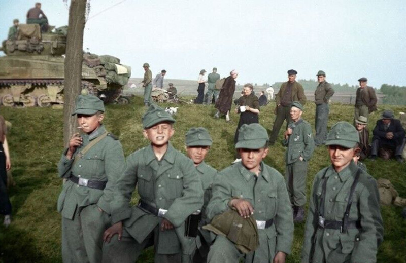 USA WW II Photo --- Young Youth Captured May 1945