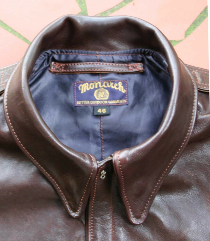 MONARCH Pre WW-2 REPRO AN-J-3, A-2 Type HORSE HIDE LEATHER FLIGHT JACKET BUILD gallery