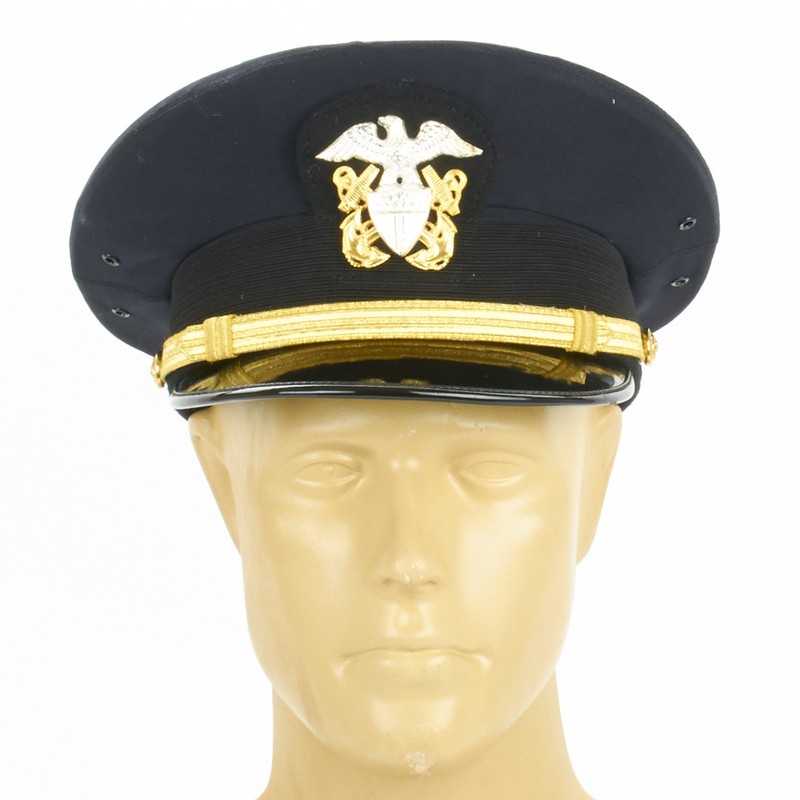 U.S. WWII Naval Officer Blue Peaked Visor Cap- Size US 7.5 (60cm) gallery