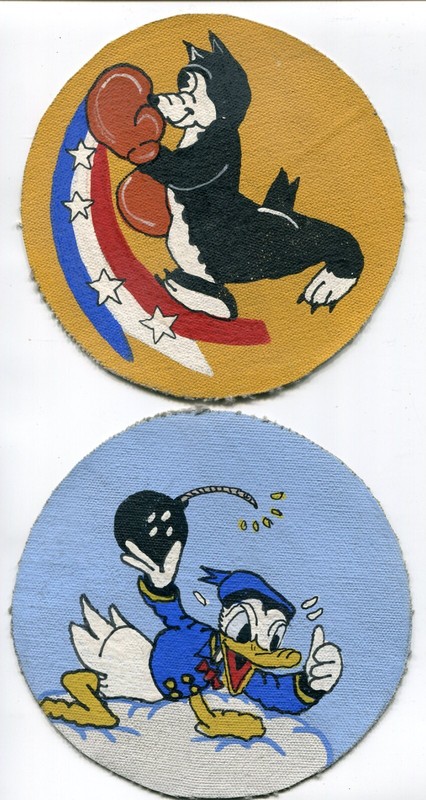 Three USAAF WWII Patches – RKO Movie Studio Patches – Hand Painted on Canvas