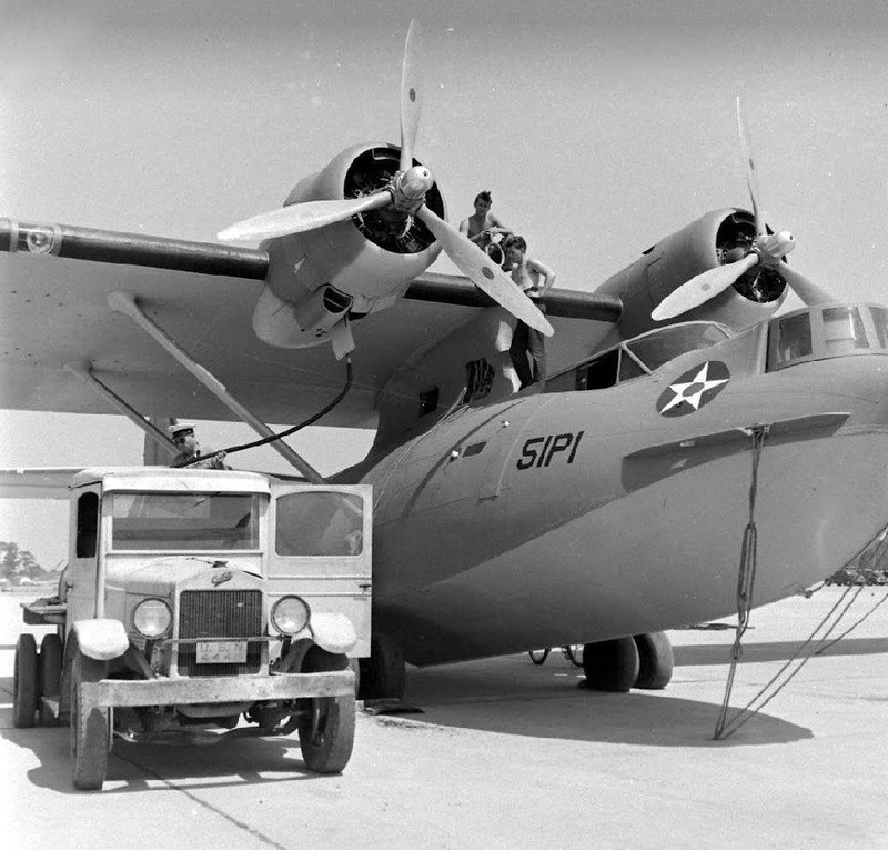 WW2 Photo WWII Navy PBY Catalina US Navy Base Norfolk 1941 World War Two /7129
