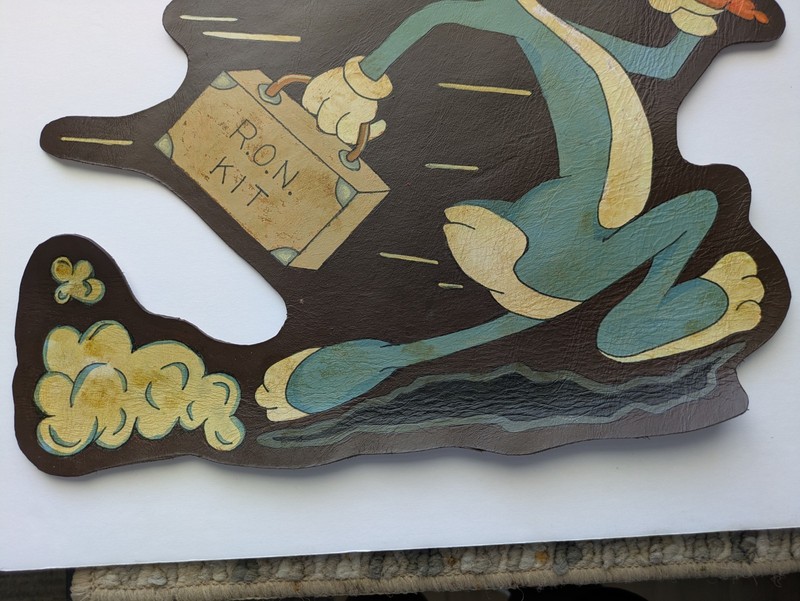 WW 2 "THE RABBIT EXPWESS" C-47 Nose art Back of Jacket Leather Patch gallery