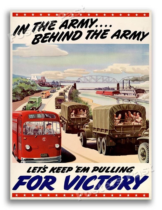 1942 “In The Army” Vintage Style WW2 Army Poster - 24x32