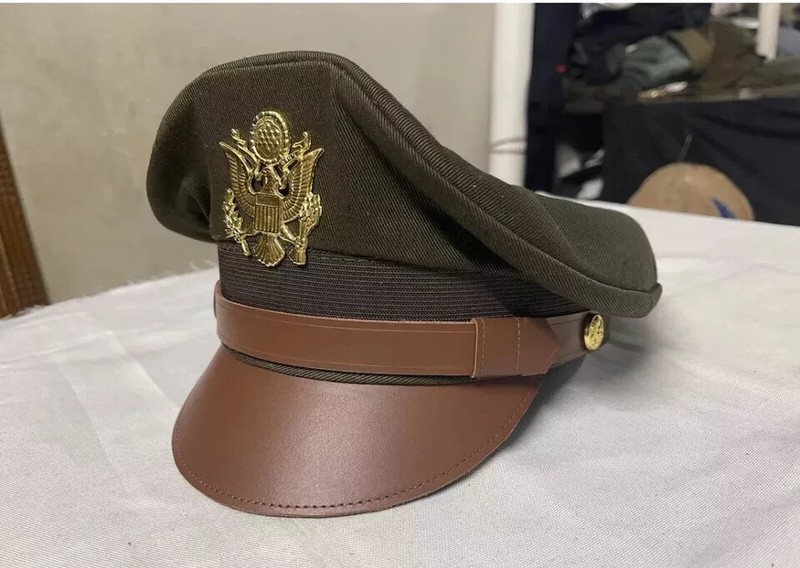 WW2 US American USAAF Army Military General Officers Crusher Visor Hat Cap