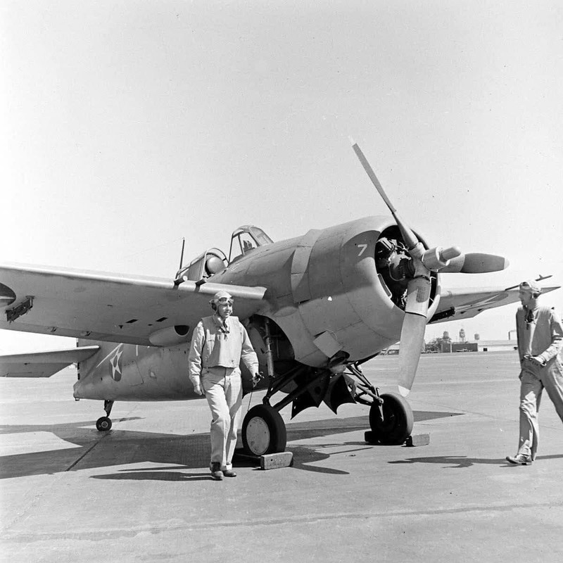 WW2 WWII Photo World War Two / US Navy Ace Butch O’Hare 1942 F4F Wildcat