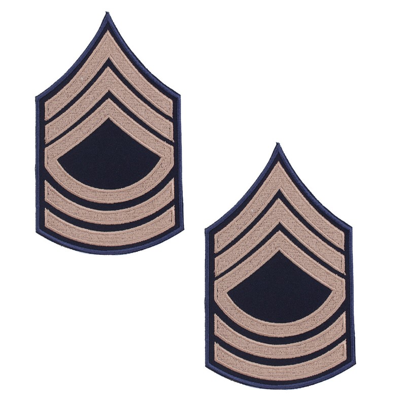 Master Sergeant Rank Badge - Khaki - WW2 Repro American Stripes Patch badge Army