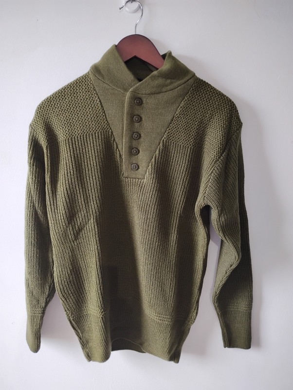 Best Repro of WW2 US 5 button High Neck Sweater from ATTHEFRONT USGI World War 2