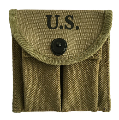 WWII US Army M1 Carbine Ammo Pouches Set of 5 OD Green Canvas Military Gear gallery