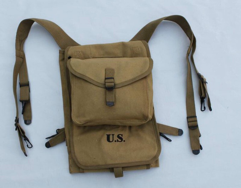 WW2 WWII US ARMY M1928 FIELD HAVERSACK KNAPSACK CANVAS BACKPACK EQUIPMENT gallery