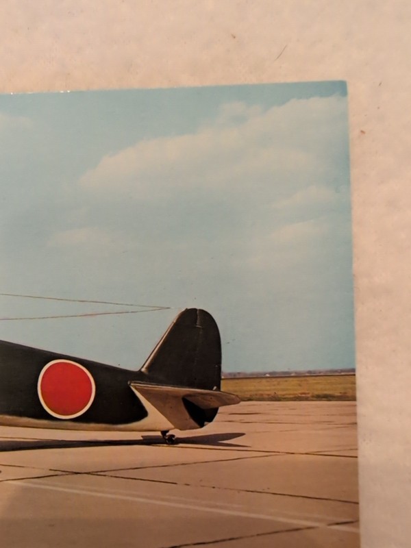 Vintage Souvenir Japanese Fighter Plane Postcard WII Air Force Museum 1960s gallery