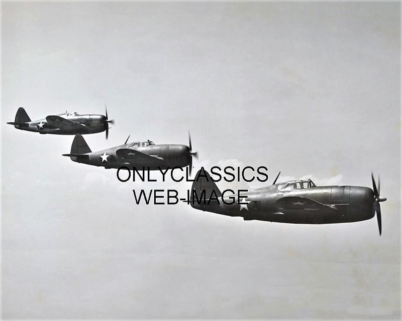 1942 ARMY AIRFORCE P-47 THUNDERBOLT FIGHTER AIRPLANE 8X10 PHOTO WWII AVIATION