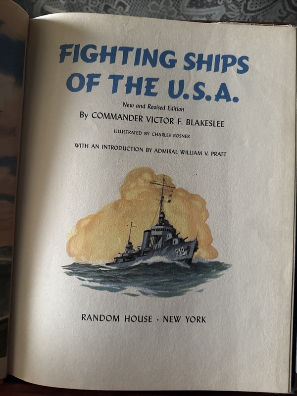World War II era "Fighting Ships of the USA" book by Comander V. Blakeslee 1943 gallery