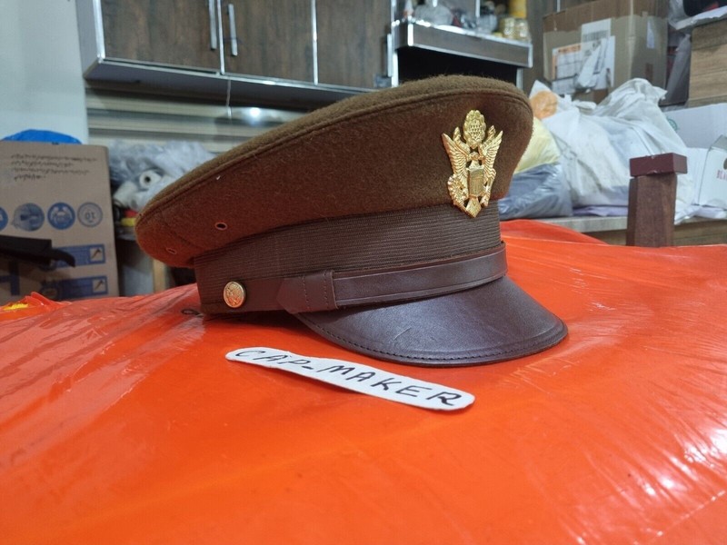 USA Aviation Cap - US Army Air Force Enlisted Mens Visor Crusher Hat Dress Cap gallery